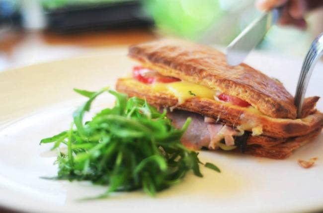 La Lucciola - flaky ham and cheese sandwich